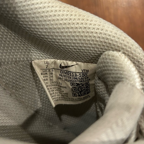 Nike Womens Court Vision Low Triple White Lace Up Shoes Sneakers Size 7 - Picture 8 of 8